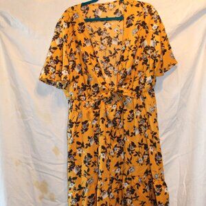 Yellow Front Tie Dress